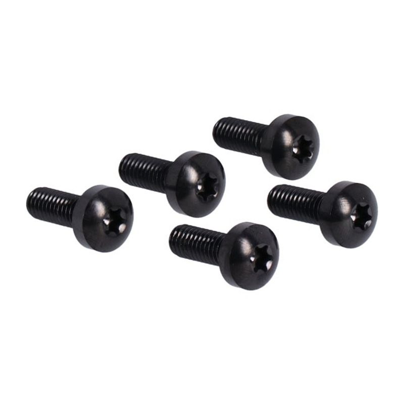 Skruvsats bromsskiva fram Screws4Bikes Titan blank svart H-D 90-25