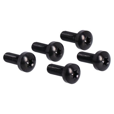 Skruvsats bromsskiva fram Screws4Bikes Titan blank svart H-D 90-25