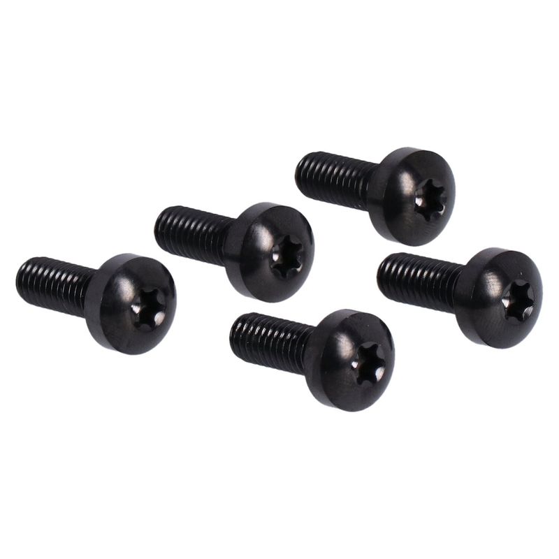 Skruvsats bromsskiva fram Screws4Bikes Titan blank svart H-D 90-25