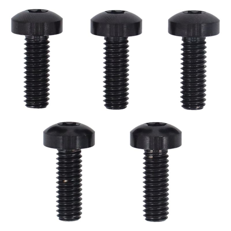 Skruvsats bromsskiva fram Screws4Bikes Titan blank svart H-D 90-25