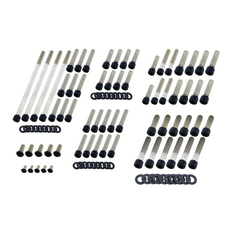 Bultsats Screws4Bikes Engine FLT/Touring 07-16 matt