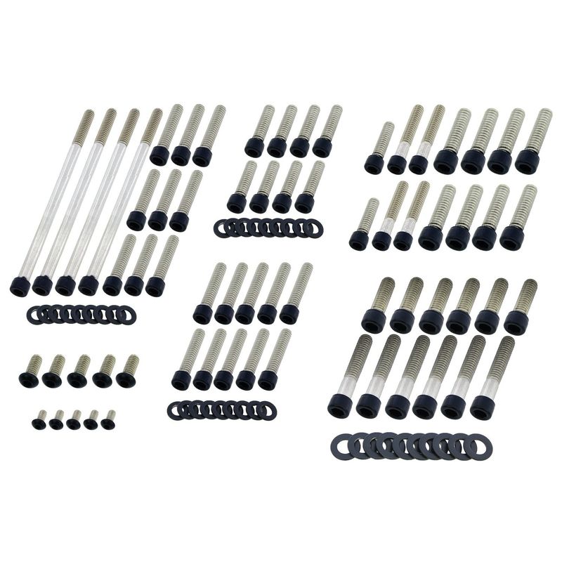 Bultsats Screws4Bikes Engine FLT/Touring 07-16 matt