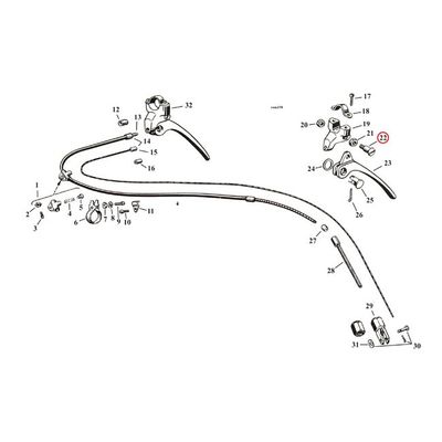 Ledskruv bromshandtag Samwel 45" 41-52