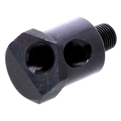 Adapter oljetrycksmätare MCS dubbel svart aluminium Big Twin 84-99