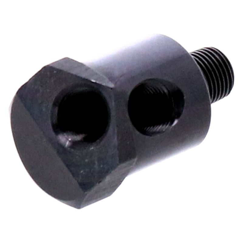 Adapter oljetrycksmätare MCS dubbel svart aluminium Big Twin 84-99