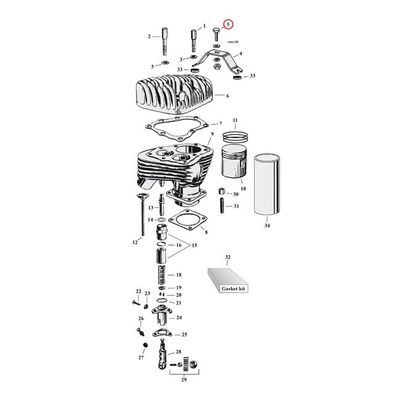 Skruv motorfäste/växelspaksfäste Samwel 45" SV 32-73