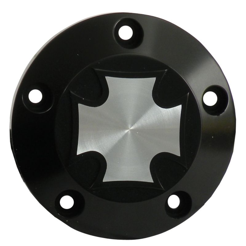 Kåpa CPV Maltese Cross CC svart Twin Cam 99-17