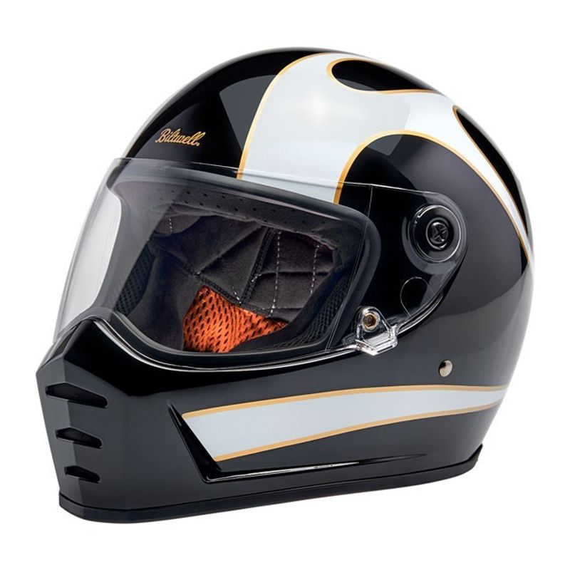 Hjälm Biltwell Lane Splitter vit flames