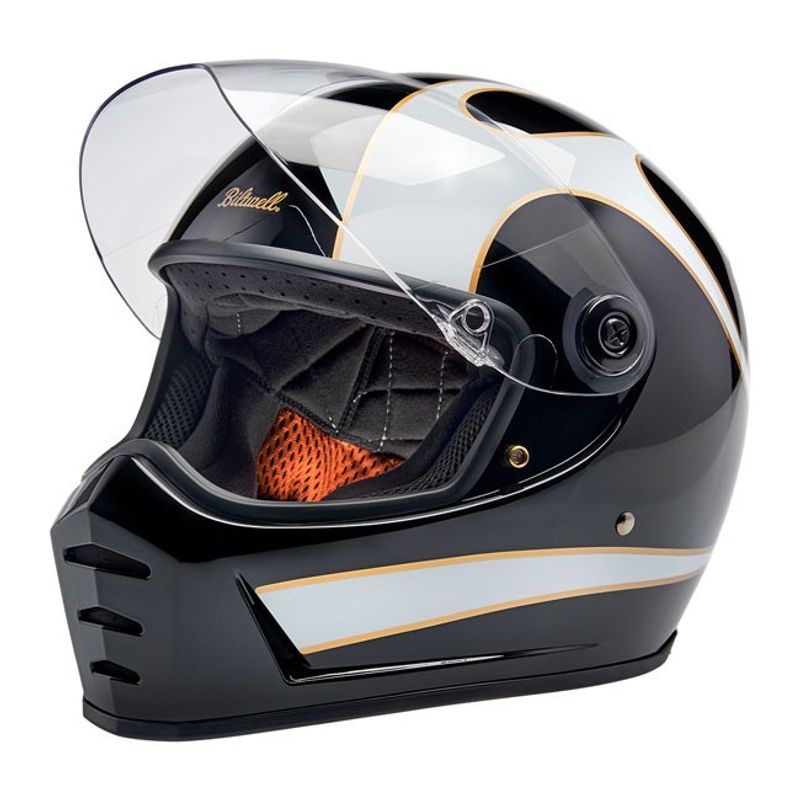 Hjälm Biltwell Lane Splitter vit flames