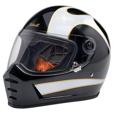 Hjälm Biltwell Lane Splitter vit flames
