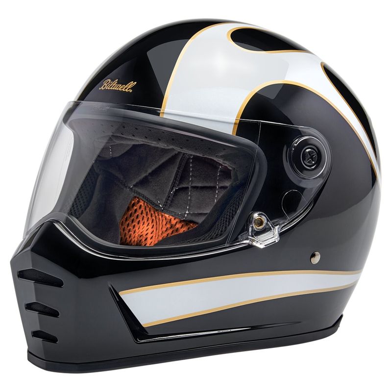 Hjälm Biltwell Lane Splitter vit flames