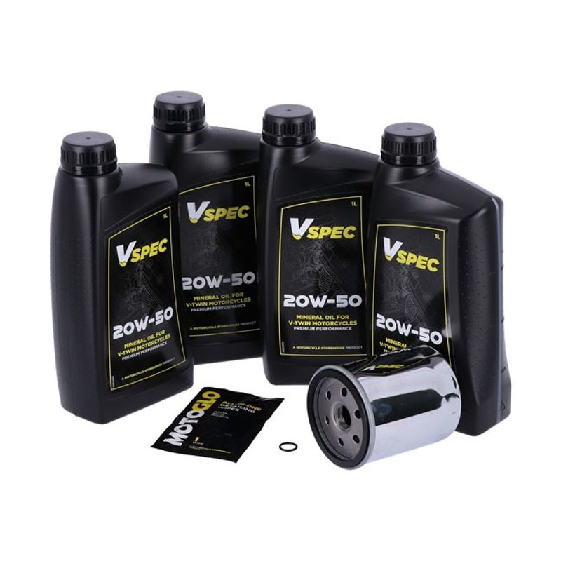 Servicesats MCS 20W 50 Mineral 4L krom FLT/Touring 86-98