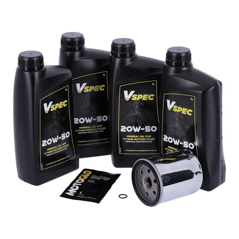 Servicesats MCS 20W 50 Mineral 4L krom FLT/Touring 86-98