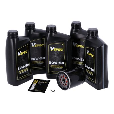 Servicesats MCS 20W 50 5L syntet Softail 18-26 svart