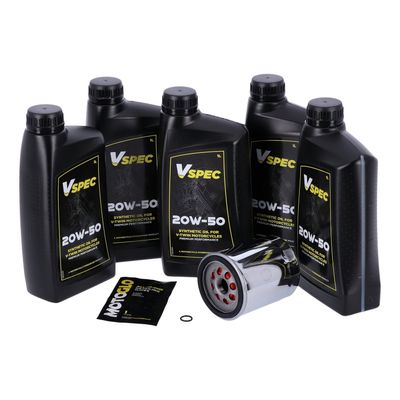 Servicesats MCS 20W 50 5L syntet Softail 18-26 krom