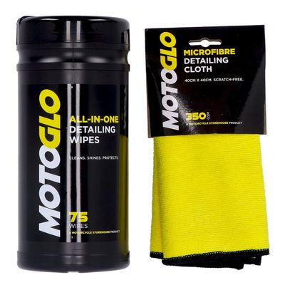 Rengöringsservetter MotoGlo dispenser med mikrofiberduk