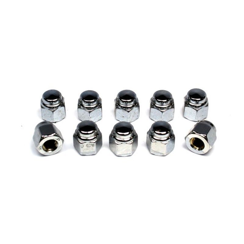 Muttrar lock Colony 1/4-28 krom universal (10-pack)