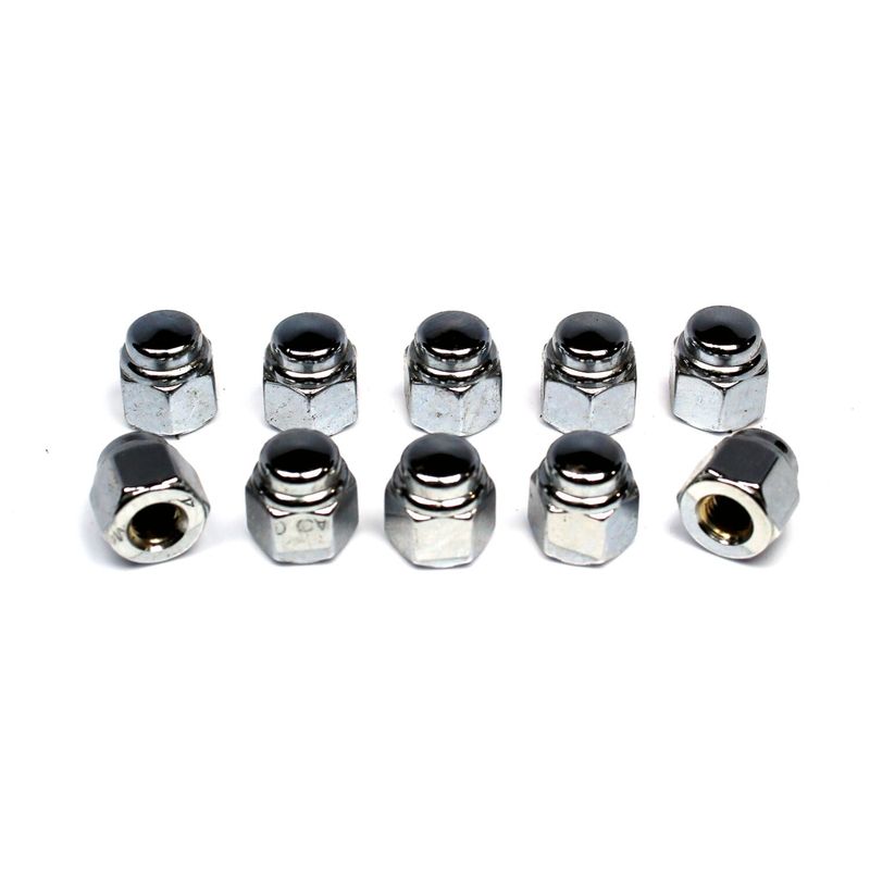 Muttrar lock Colony 1/4-28 krom universal (10-pack)