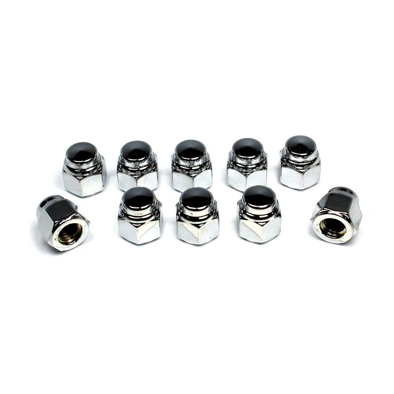 Muttrar lock Colony 5/16-18 krom universal (10-pack)