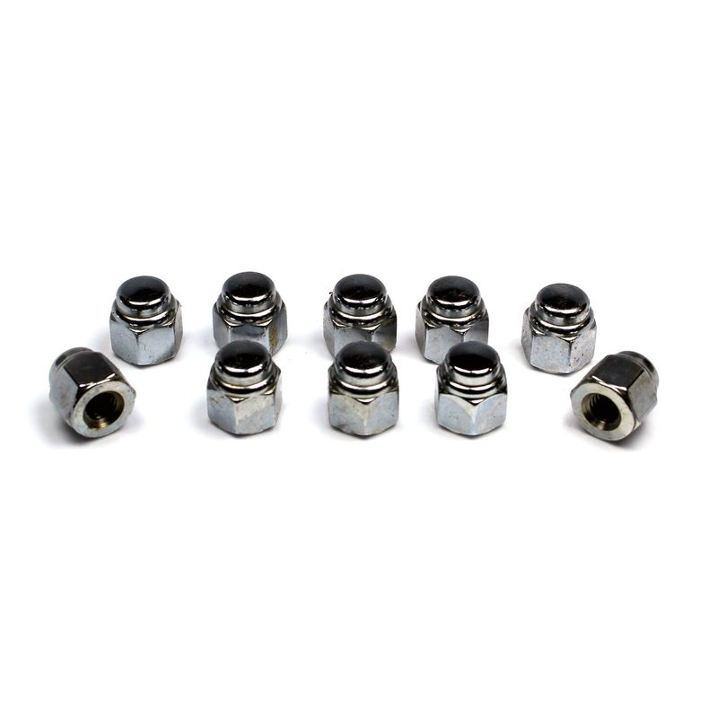Muttrar lock Colony M6 1.0 krom universal (10-pack)