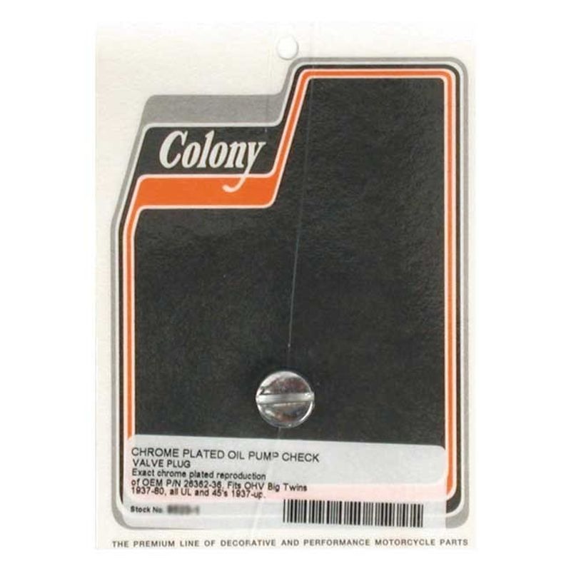 Plugg Colony Big Twin OHV & SV 36-80 krom