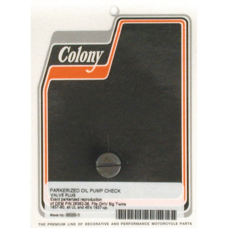 Plugg Colony Big Twin OHV & SV 36-80 svart