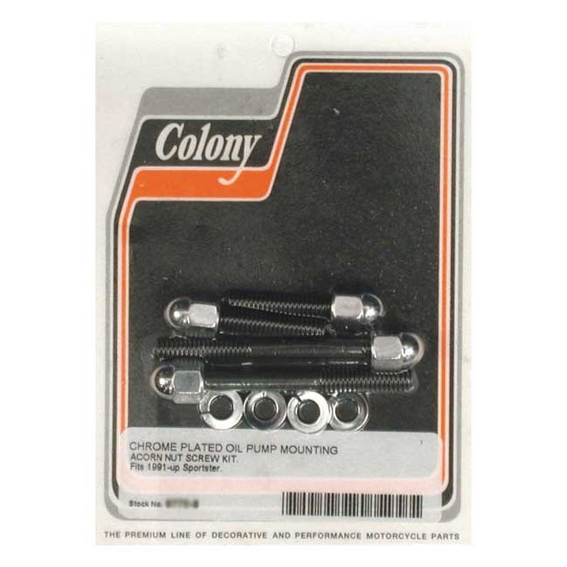 Monteringssats oljepump Colony Acorn krom XL Sportster 91-22