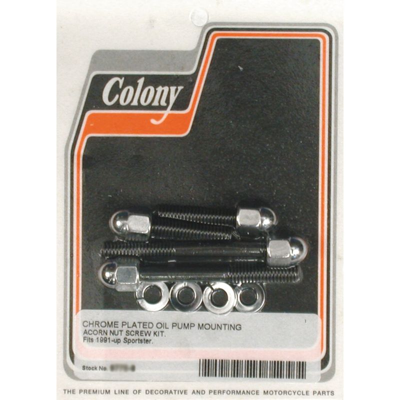 Monteringssats oljepump Colony Acorn krom XL Sportster 91-22