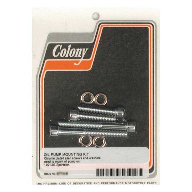 Monteringssats oljepump Colony Allen krom XL Sportster 91-22