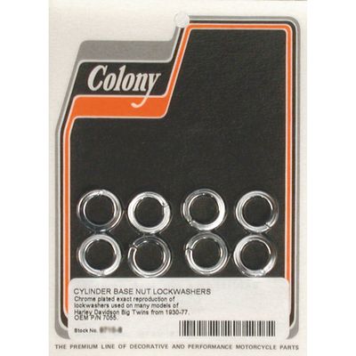 Låsbrickor Colony OHV & SV Big Twin 30-78 (8-pack) krom