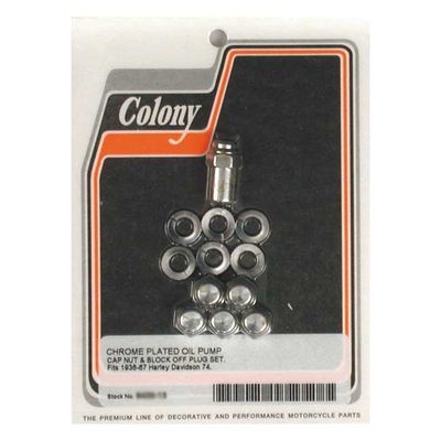 Muttrar oljepump Colony kapselmodell 1/4-24 krom Big Twin 36-67