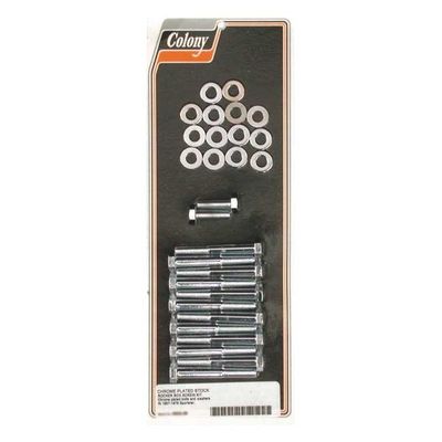 Bultsats Colony Hex Sportster 57-76 krom