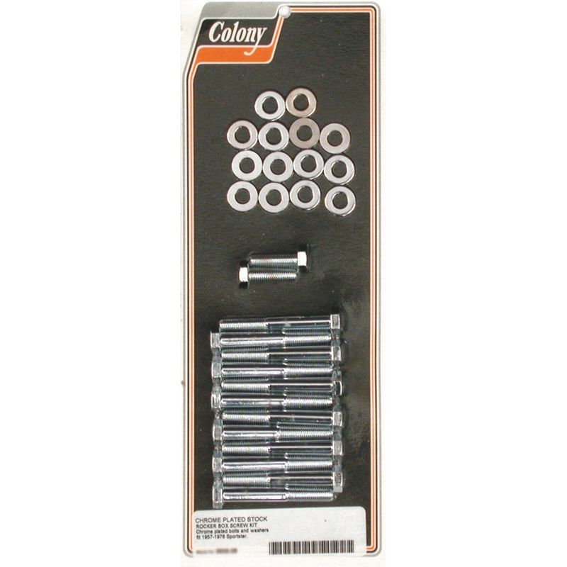Bultsats Colony Hex Sportster 57-76 krom