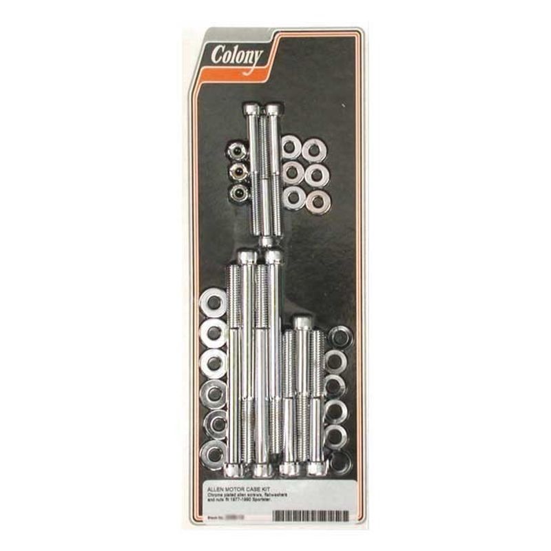 Bultsats vevhus Colony XL Sportster 77-90 krom