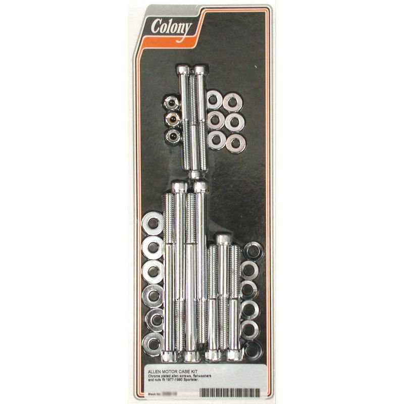 Bultsats vevhus Colony XL Sportster 77-90 krom