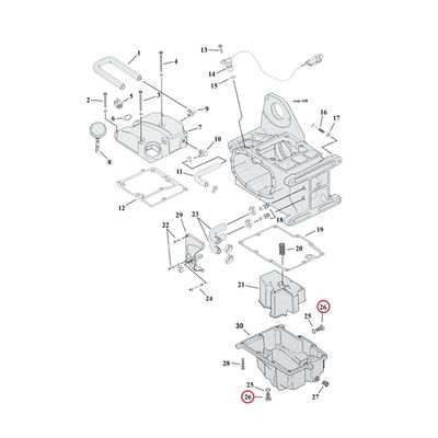 Avtappningsplugg magnetisk Colony oljetank Softail m.fl.