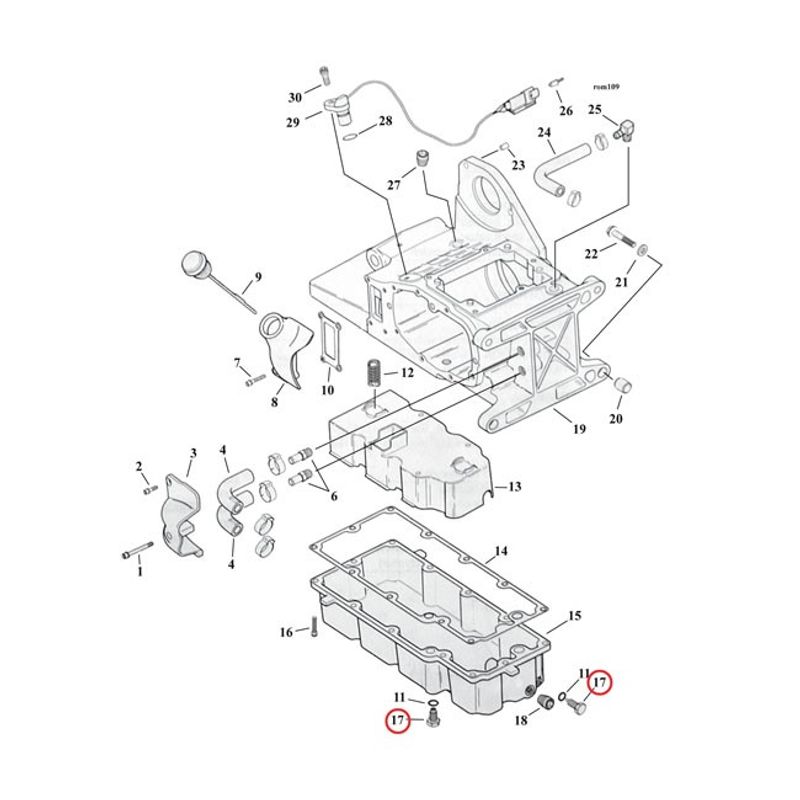 Avtappningsplugg magnetisk Colony oljetank Softail m.fl.