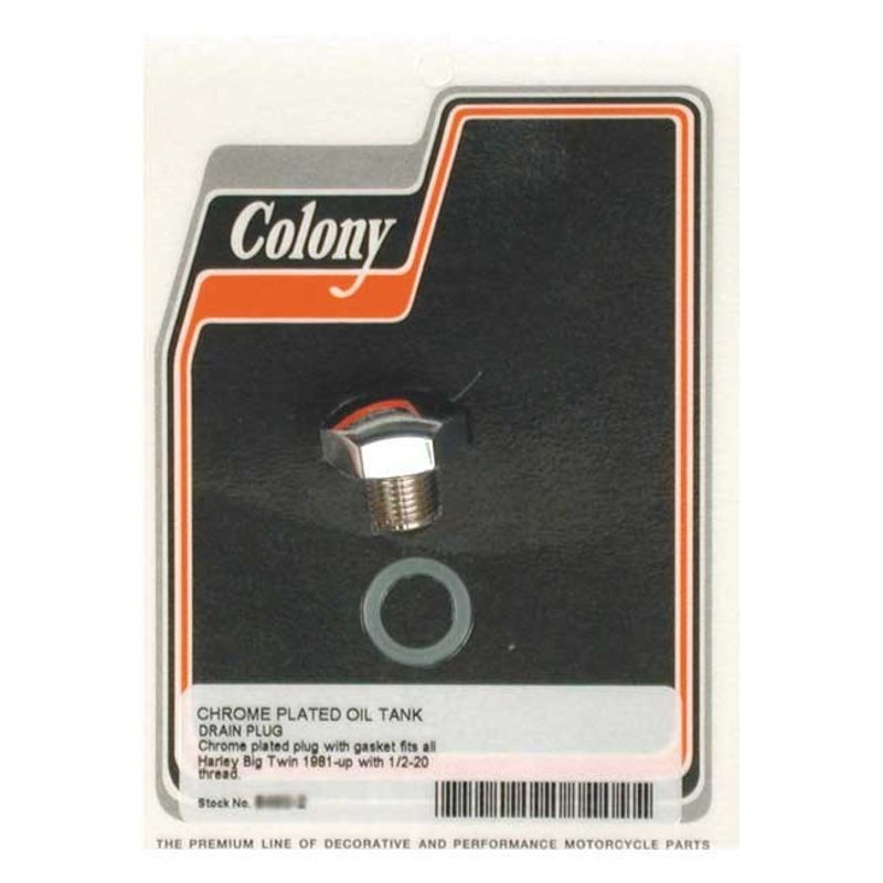 Avtappningsplugg olja Colony GW sexkant 1/2"-20 krom oljetank FL 41-84 m.fl.