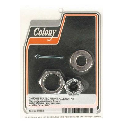 Muttersats hjulaxel fram Colony Big Twin 46-71 krom