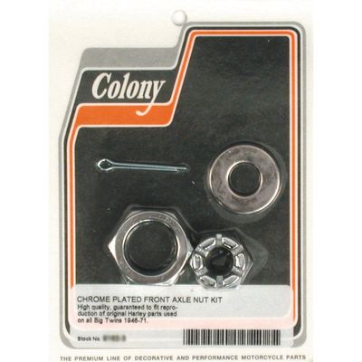 Muttersats hjulaxel fram Colony Big Twin 46-71 krom