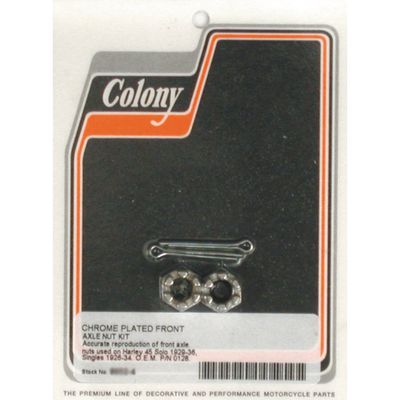 Muttersats hjulaxel fram Colony 45" SV SOLO 29-36 krom