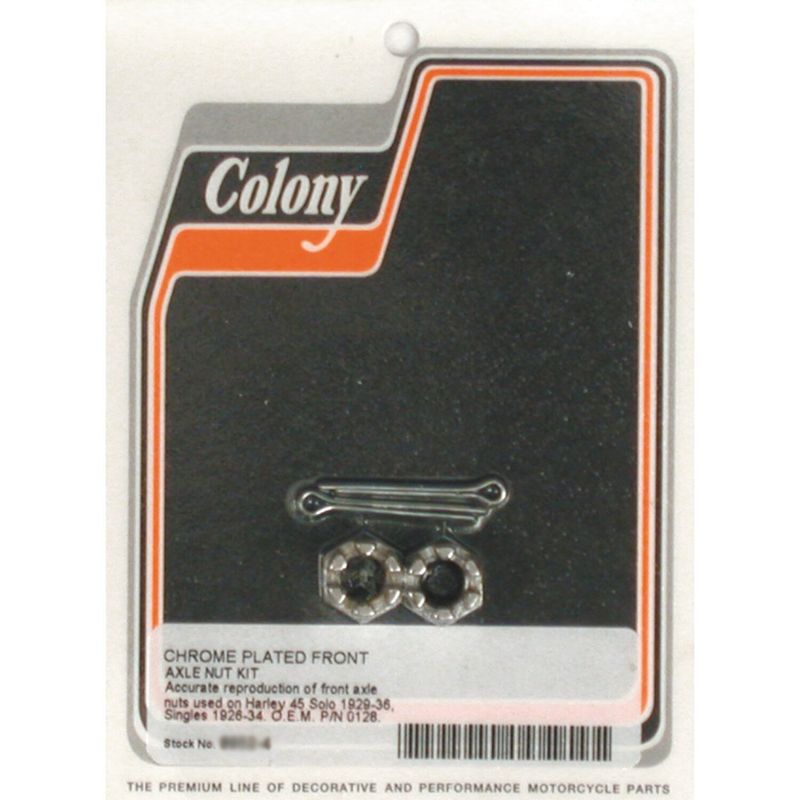 Muttersats hjulaxel fram Colony 45" SV SOLO 29-36 krom