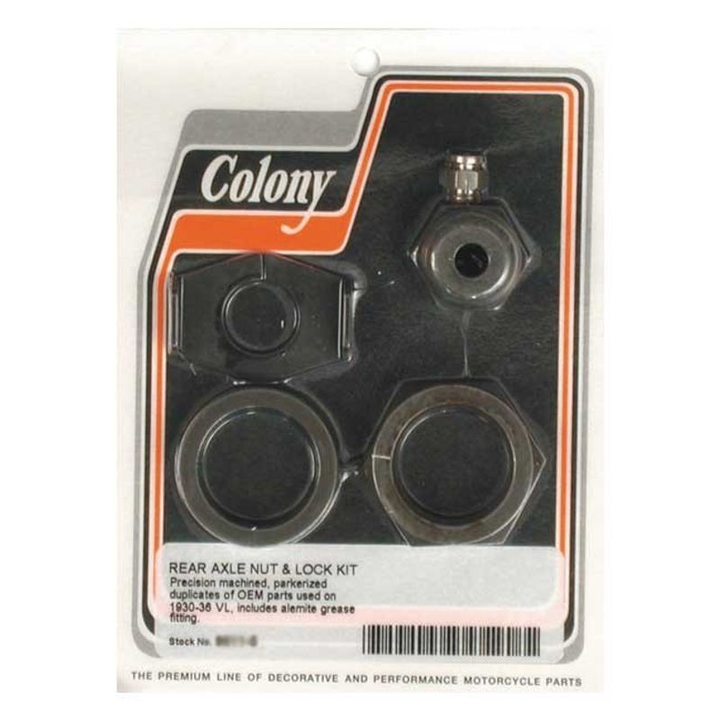 Mutter hjulaxel bak Colony 74"/80" VL Big Twin Flatheads standard