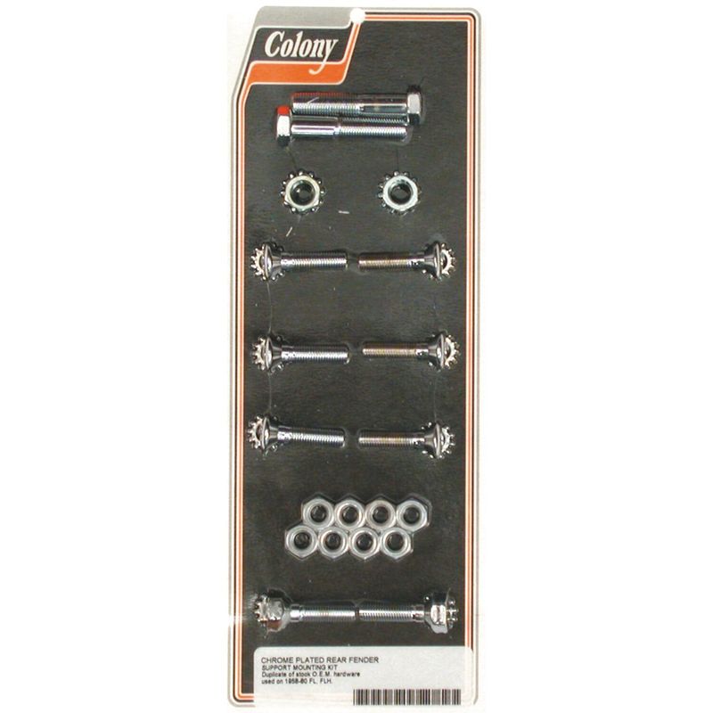 Monteringssats skärm bak Colony krom 4-speed FL, FLH 58-80
