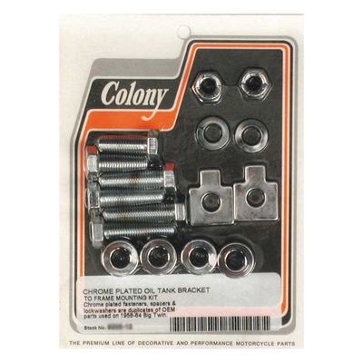 Monteringssats oljetank Colony Big Twin 58-64 krom