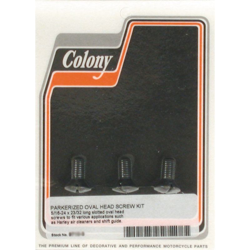 Skruv Colony svart Shifter guide 45" Flathead, (3-pack)