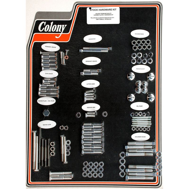Skruvsats Colony XLH 67-70 krom