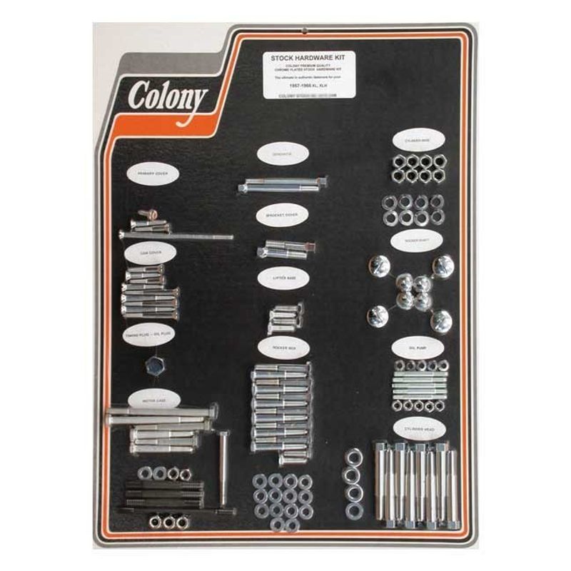 Skruvsats Colony XL Sportster, XLH 57-66 krom