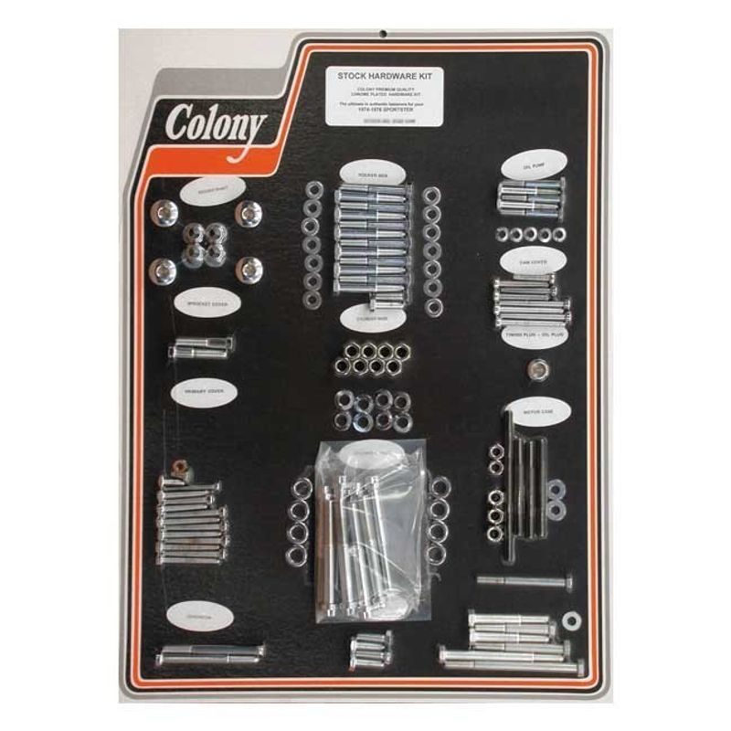 Skruvsats Colony XL Sportster 74-76 krom