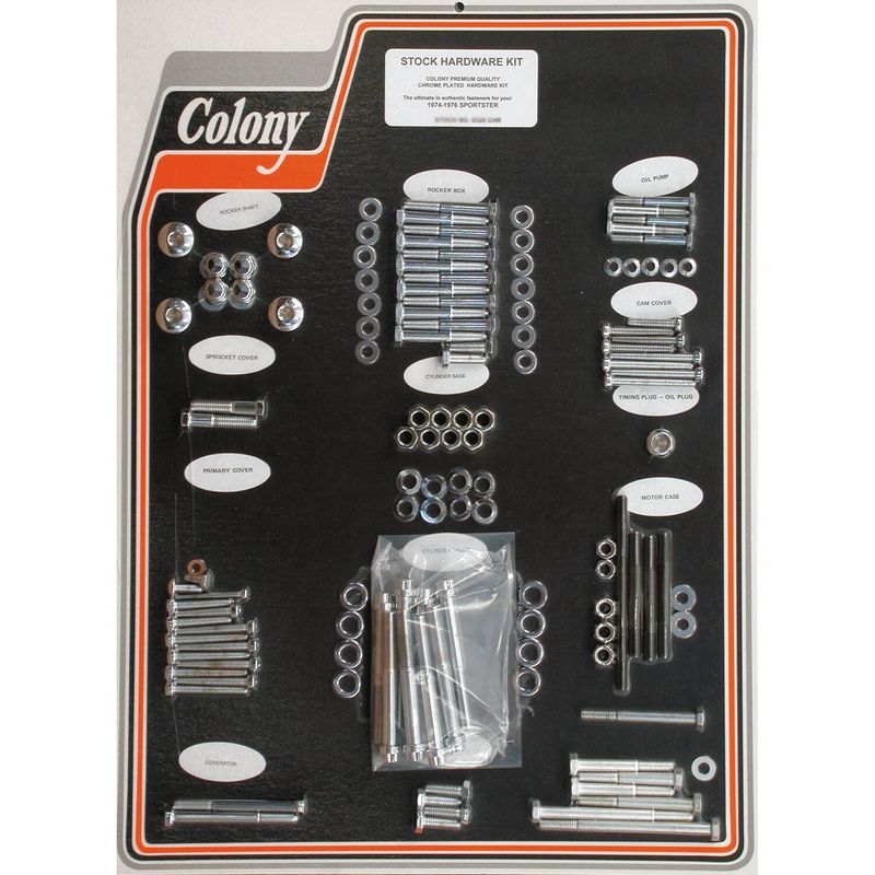 Skruvsats Colony XL Sportster 74-76 krom